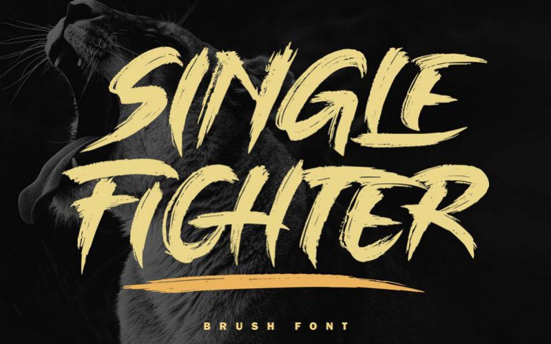 Descargar Single Fighter Brush Font OTF, TTF