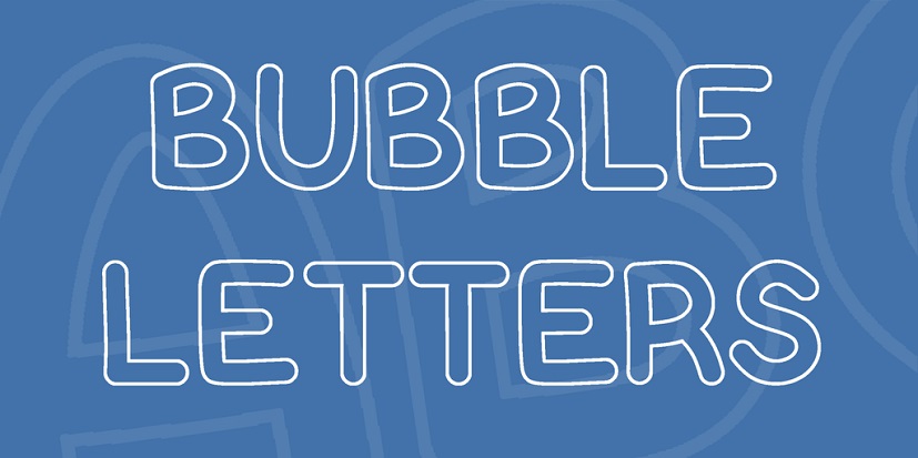 bubble letter font for word