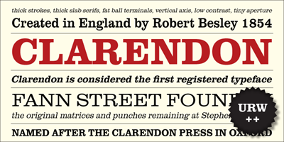 Скачать Clarendon Font OTF, TTF