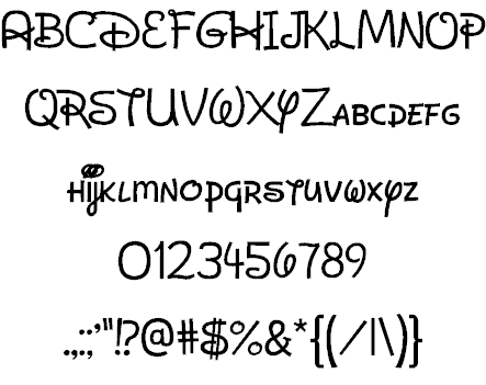 disney font for mac