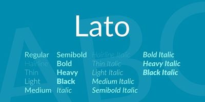 Laden Sie Lato Family Font Otf Ttf