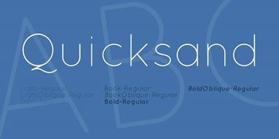 Tải xuống Quicksand Family Font để sở hữu một bộ font chữ đầy đủ và đa dạng. Bộ font chữ Quicksand gia đình bao gồm các kiểu chữ khác nhau như regular, bold, light, medium cho phép bạn tạo ra những thiết kế đa dạng và độc đáo.