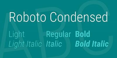 Download Roboto Condensed Family Font Otf Ttf