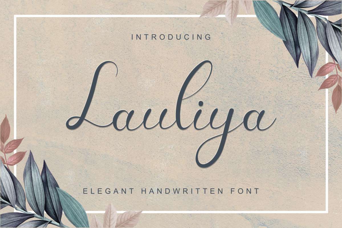 Lauliya Calligraphy Font Otf Ttf をダウンロード