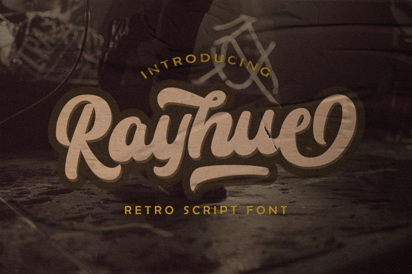 Download Rayhue Retro Bold Script Font OTF, TTF