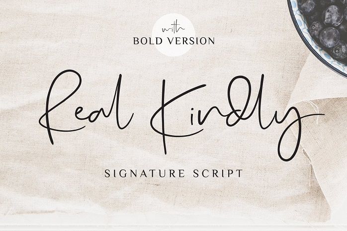 Download Real Kindly Signature Font Otf Ttf