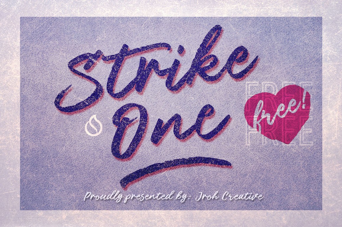 Download Strike One Script Font OTF, TTF