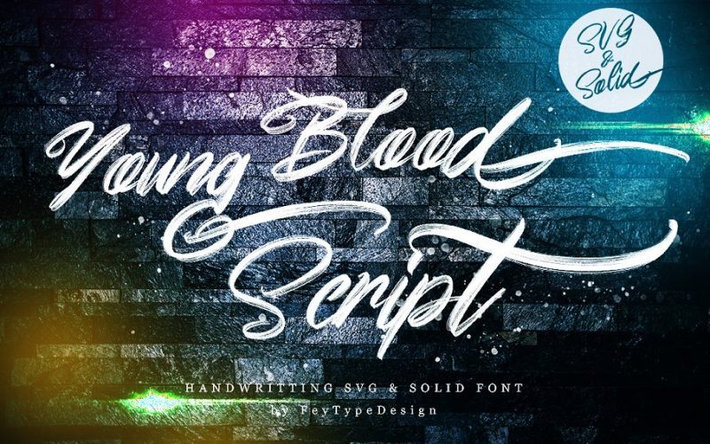 Download Unduh Young Blood Svg And Solid Script Font Otf Ttf